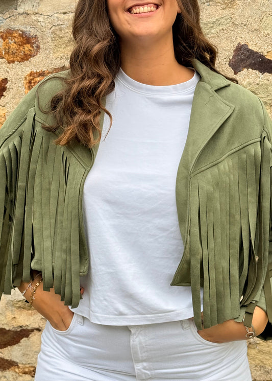 Veste à franges
